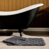 Manhattan Jacquard Memory Foam Bathroom Mat Dark Grey 2 Piece