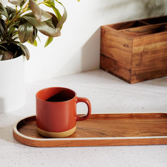 Bottom Rimmed Coffee Mug - Rust-Mugs