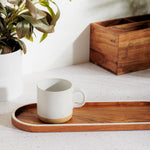 Matte Glaze Coffee Mug with Rim White