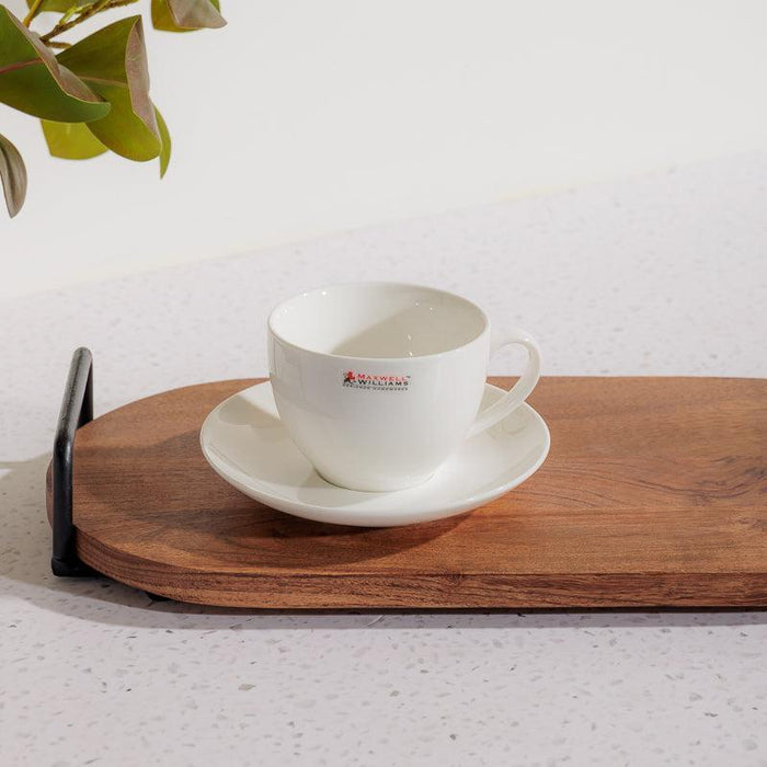 Maxwell Williams Cup & Saucer 260ml - White-Tea Cup