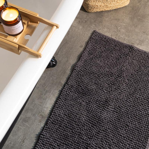 Microfibre Bath Mat - Steel Grey