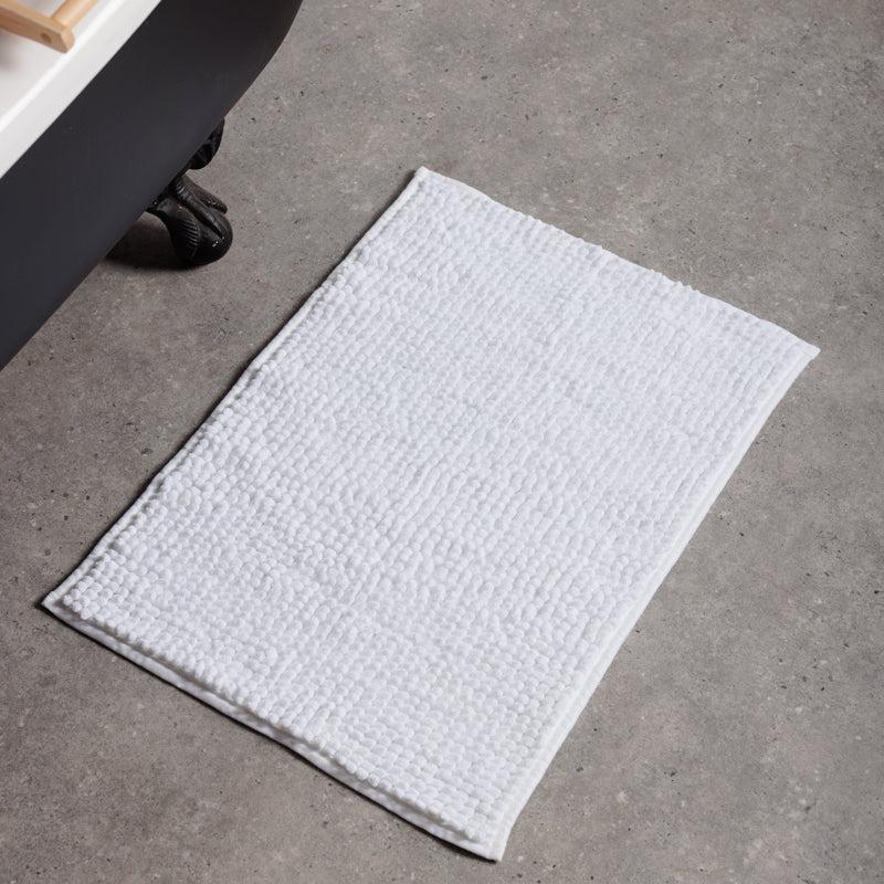 Microfibre Bath Mat - White-BATH MAT