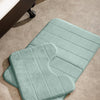 Milan Memory Foam Bathroom Mat Duck Egg 2 Piece