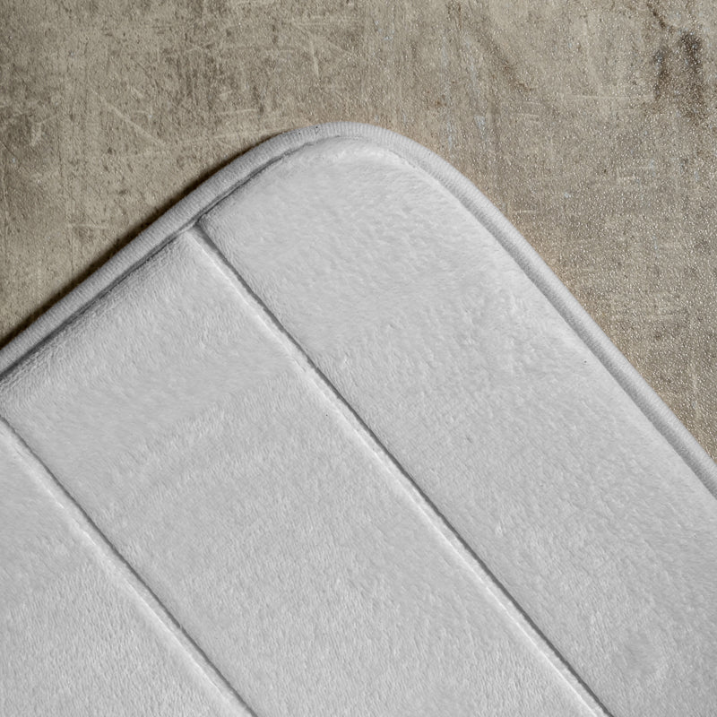 Milan Memory Foam Bathroom Mat Mid Grey 2 Piece-Bath Mats