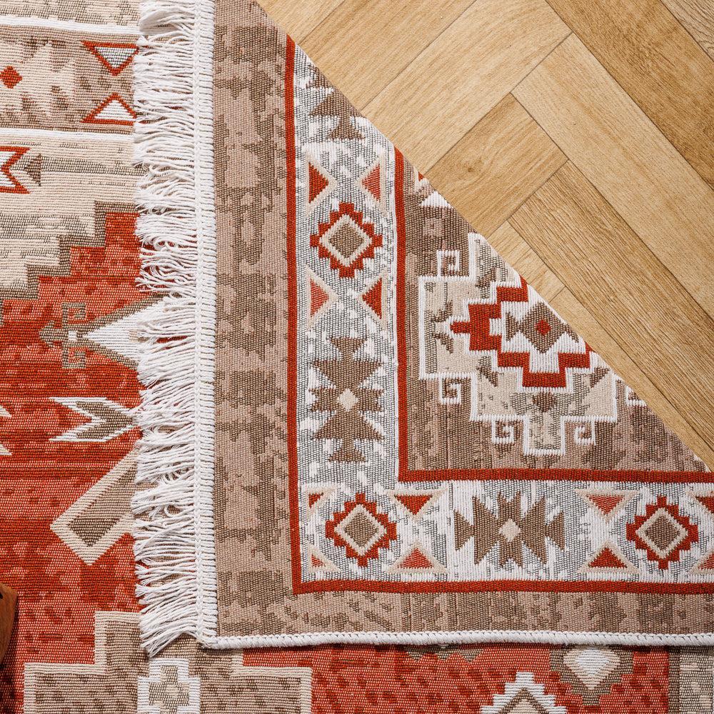 Milos Mediterranean Collection Jacquard Polycotton Carpet Moss-Carpets/Rugs