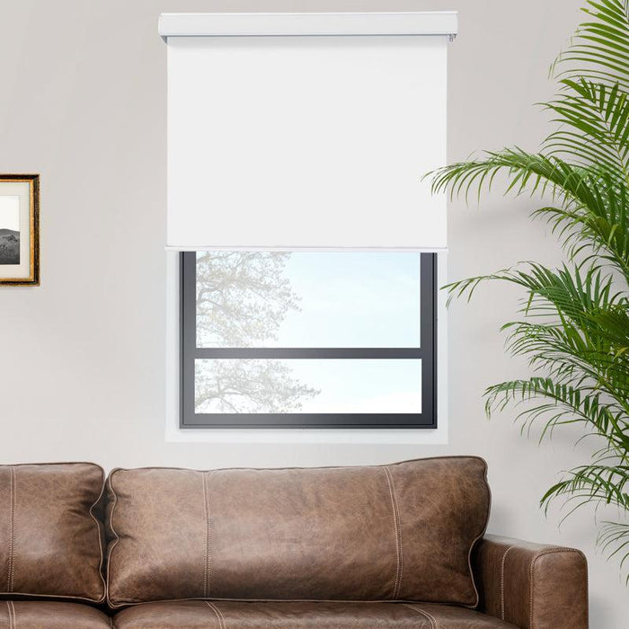 Moretti Blockout Roller Blind - White-Blinds