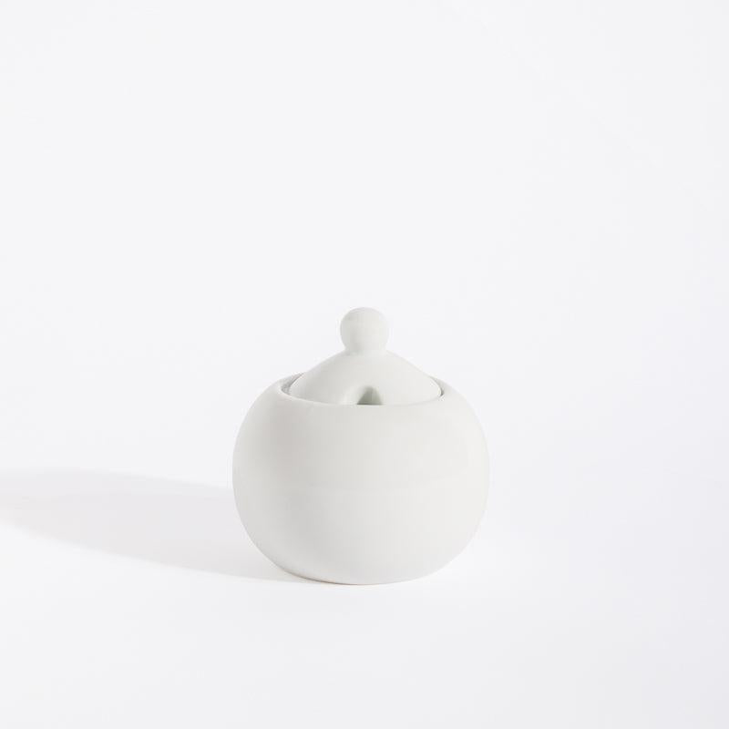 Moretti Sugar Pot - White-Sugar Bowl