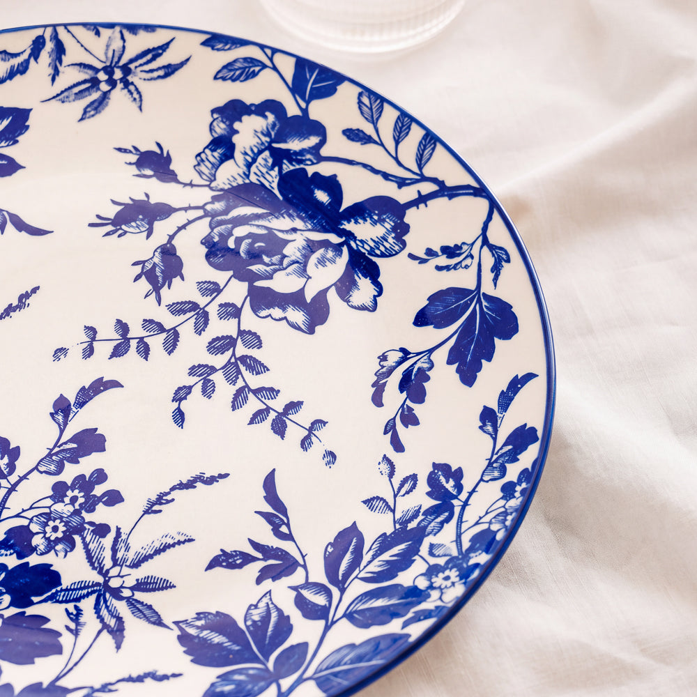Moretti Casa Flora Dinner Plate Blue-Dinner Plate