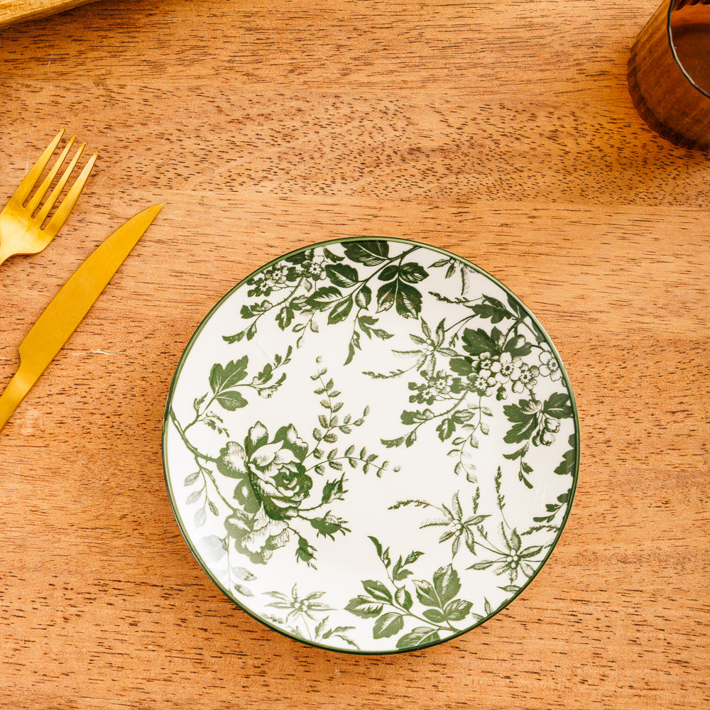 Moretti Casa Flora Side Plate Green-Side Plate