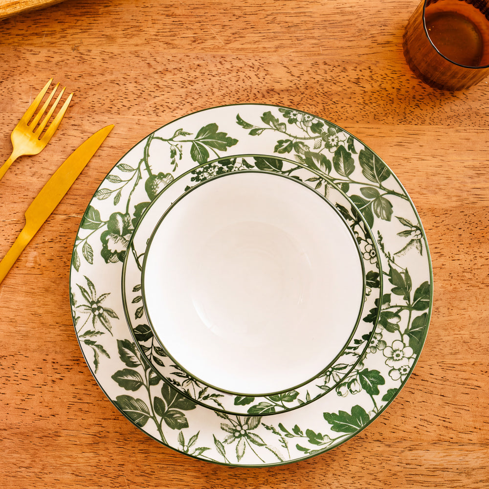 Moretti Casa Flora Side Plate Green-Side Plate