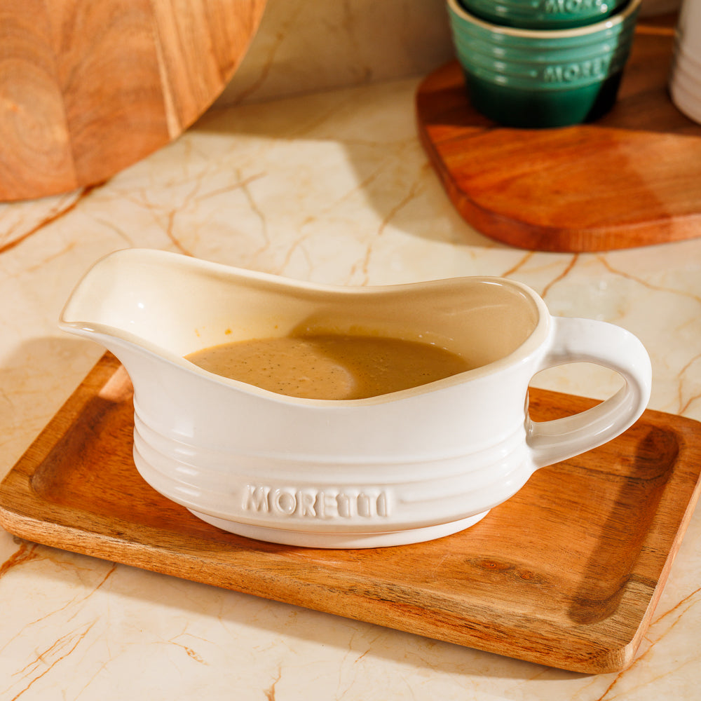 Moretti Casa Stoneware Gravy Boat Brulee-Jugs