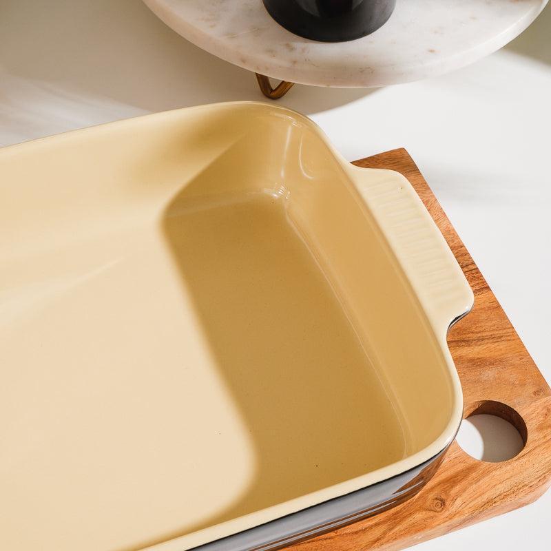 Moretti Casa Stoneware Lasagne Dish Charcoal-Dish