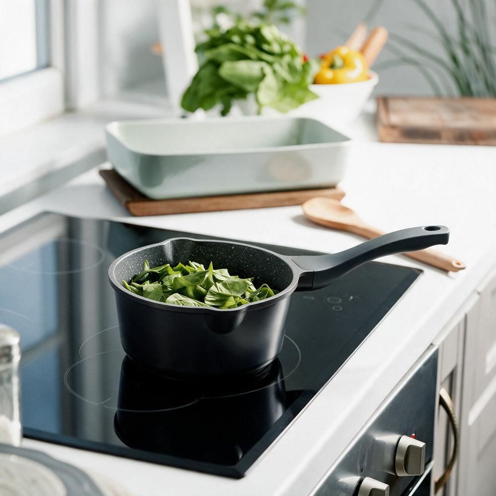 Moretti Chef Alu Die Cast Sauce Pan with Lid 18x9cm-Sauce Pan