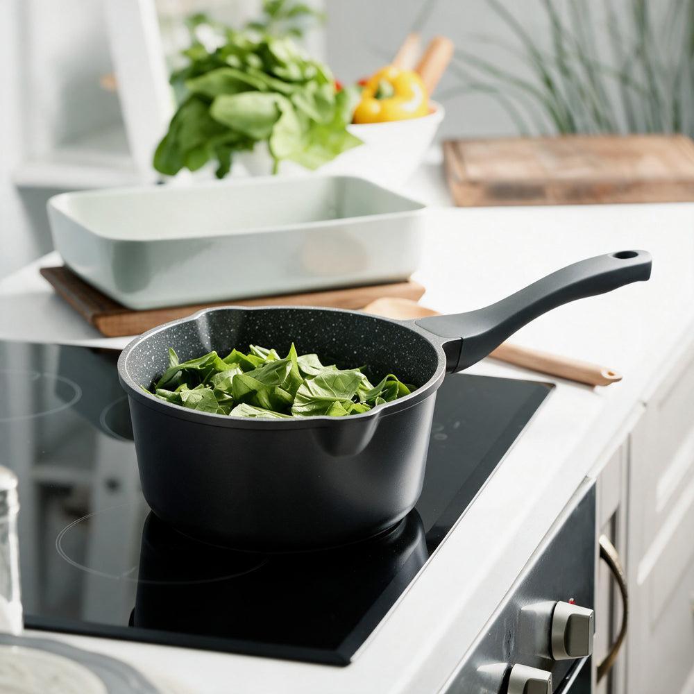 Moretti Chef Alu Die Cast Sauce Pan with Lid 20x9cm-Sauce Pan