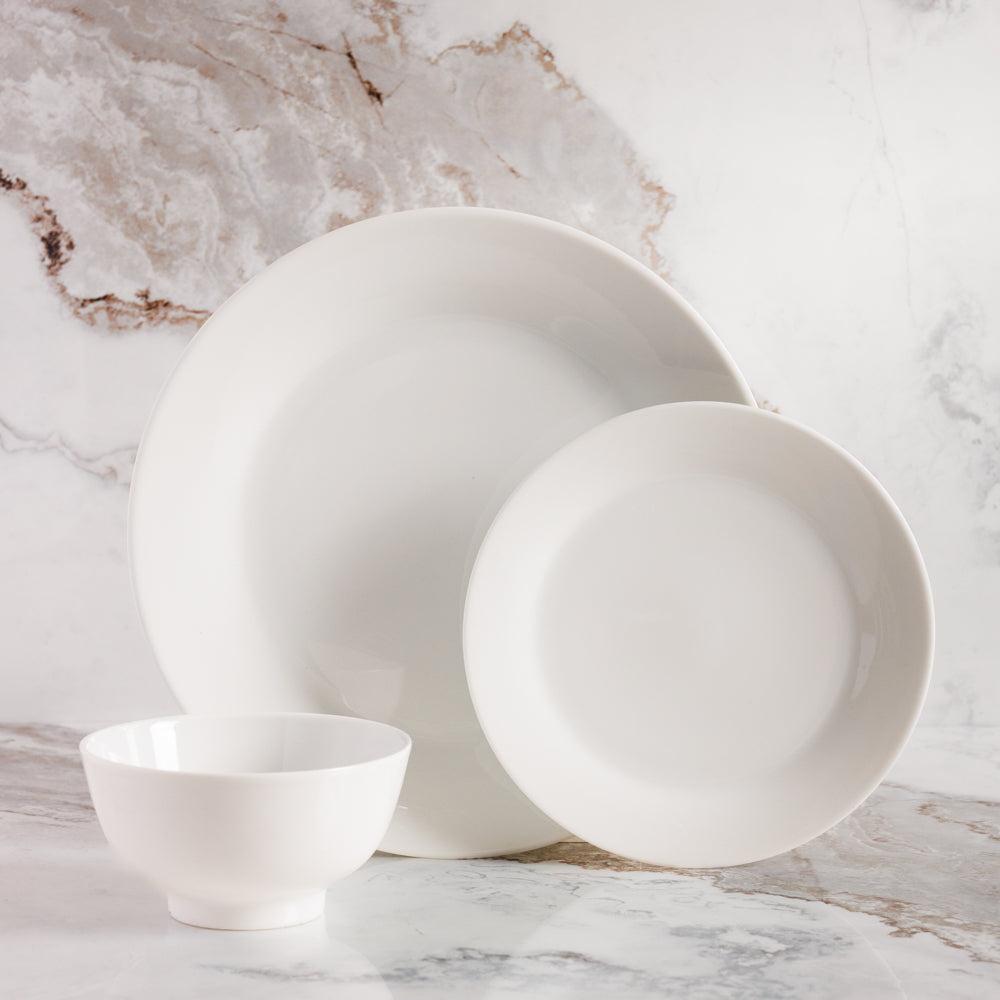 Moretti Fusion Collection Dinner Set White 12 Piece-Dinner Sets