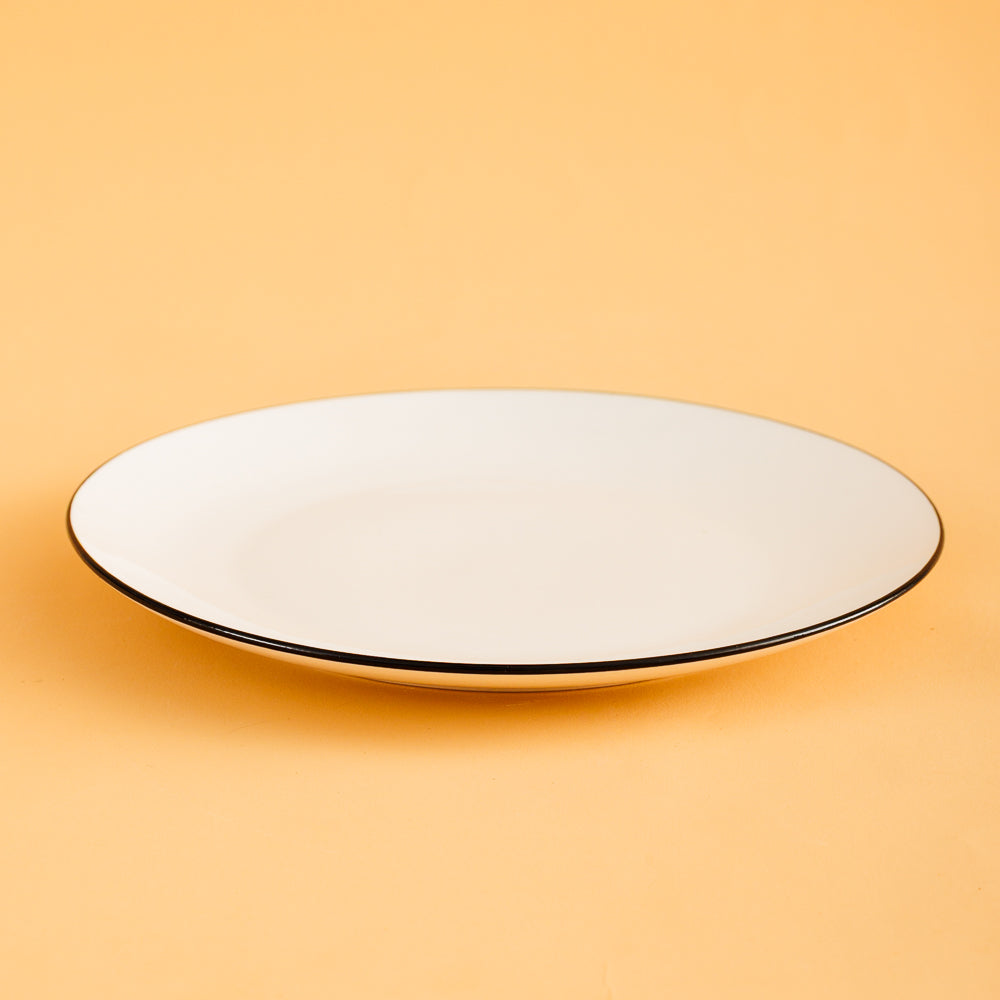 Moretti Halo Rim Dinner Plate Black-Dinner Plate