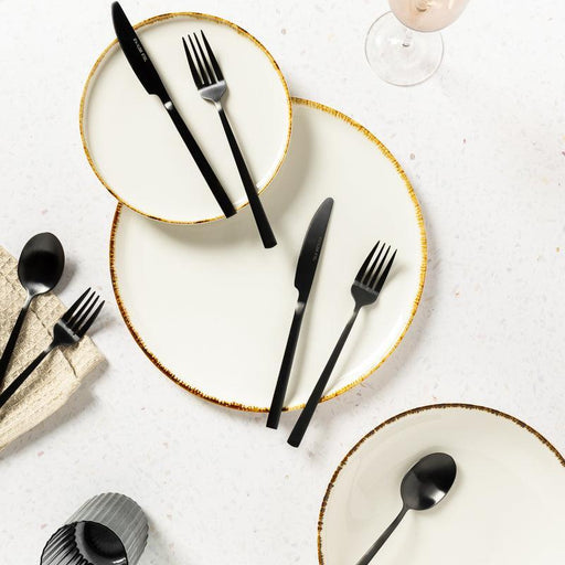 Moretti 12 Piece Black Cutlery Set London-KITCHEN