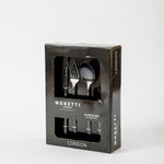 Moretti London Cutlery Set Black 16 Piece