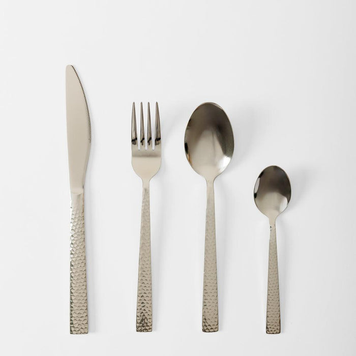 Moretti Manhattan Cutlery Set Hammered 16 Piece-Cutlery Sets