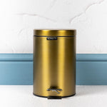 Moretti Matt Finish Pedal Bin 3L Gold