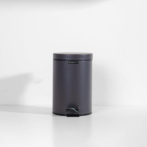 Moretti Matt Finish 3L Pedal Bin - Steel Grey