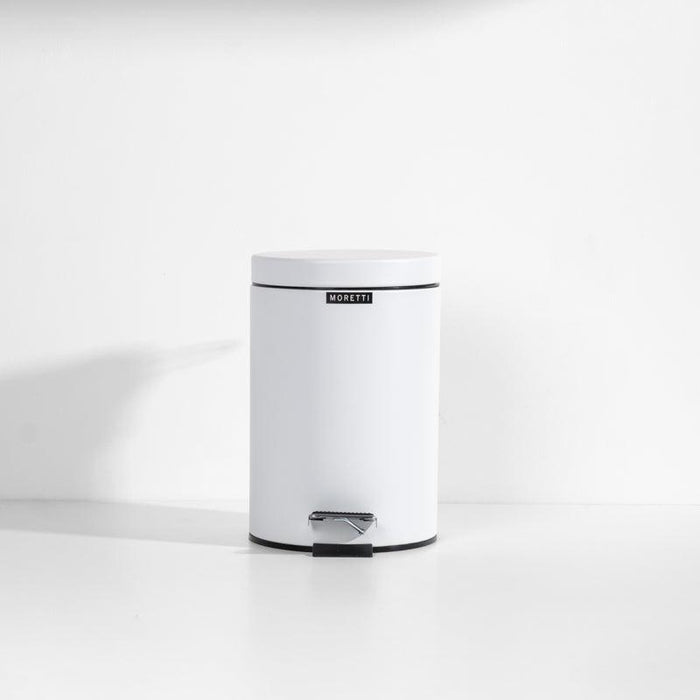 Moretti Matt Finish 3L Pedal Bin - White