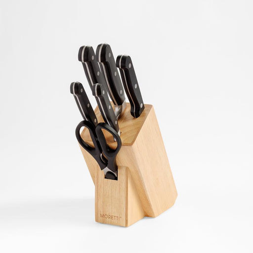 Moretti Pro Knife Block Set of 7-Knives & Scissors