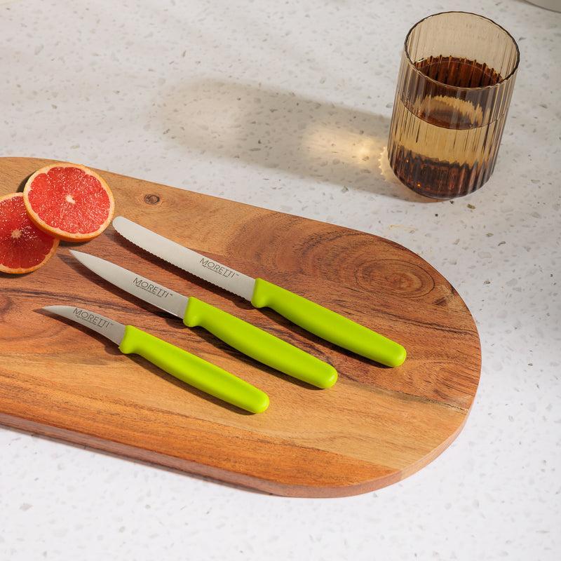 Moretti Pro Paring Knife 3.5 Inch - Green-KITCHEN