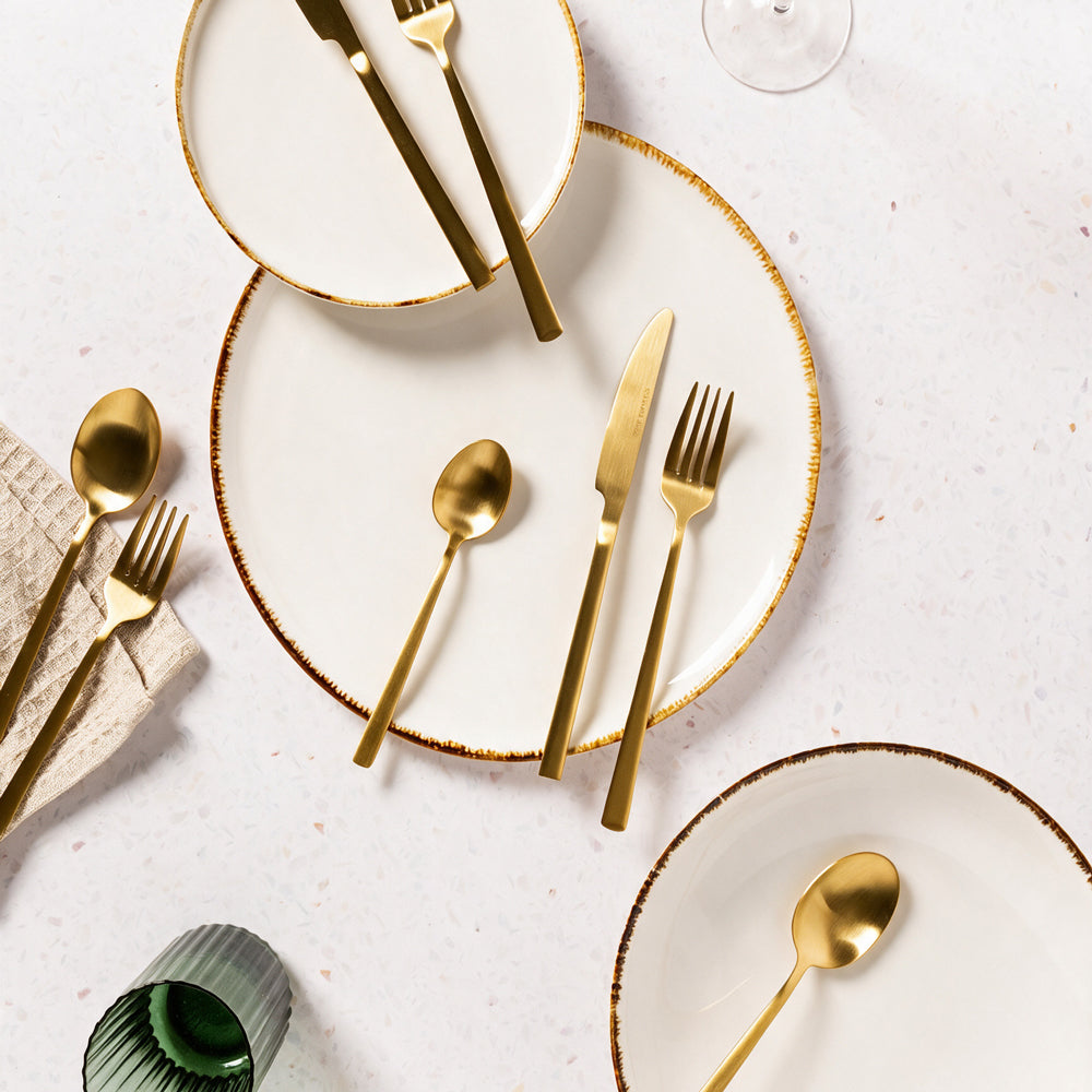 Moretti Rome Cutlery Gold Set 16 Piece-Cutlery Sets