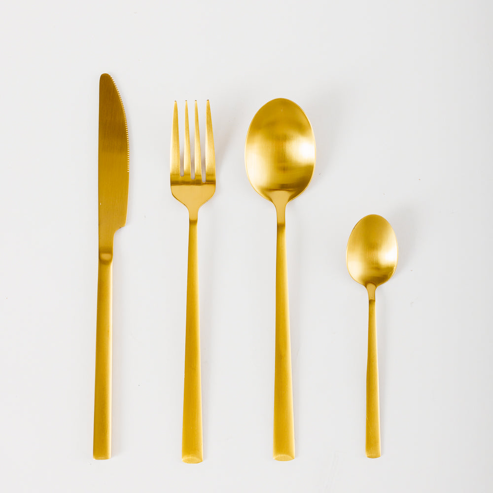Moretti Rome Cutlery Gold Set 16 Piece-Cutlery Sets