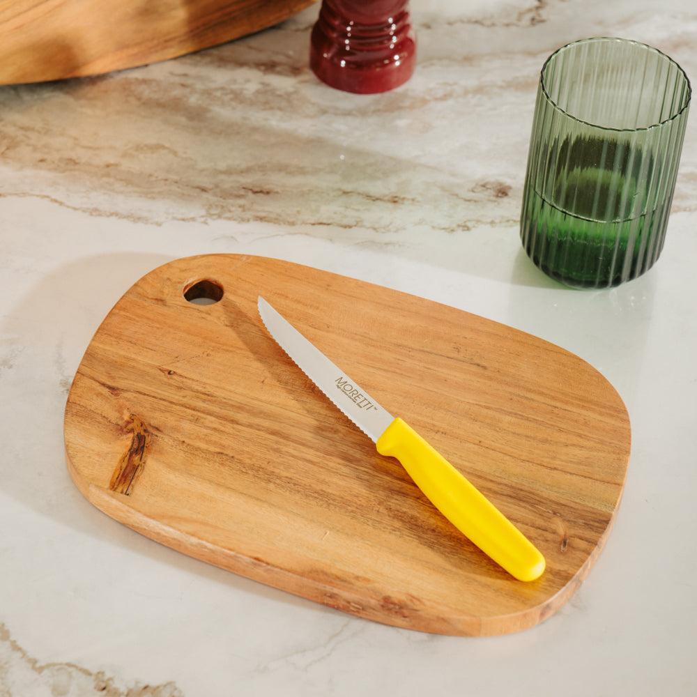 Moretti Serrated Steak Knife Yellow-Knives
