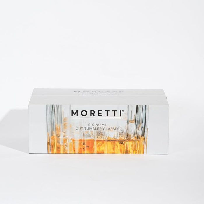 Moretti Vino Cut Tumbler Glasses - Set of 6-Glassware