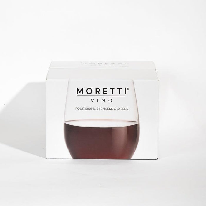 Moretti Vino Stemless Red Wine Glasses - Set of 4-Glassware