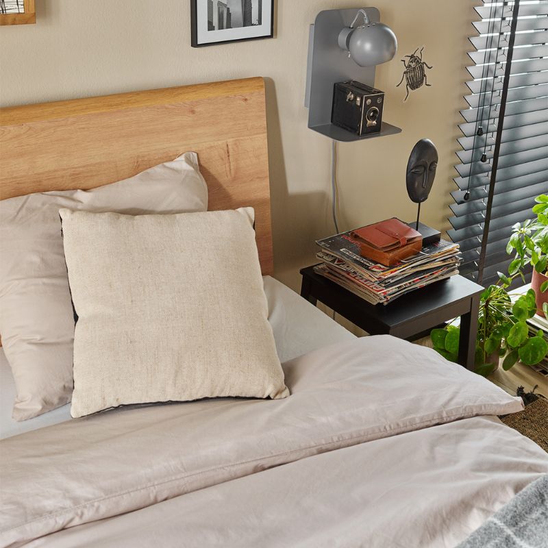Nature Single Bed XL with Flat Headboard-