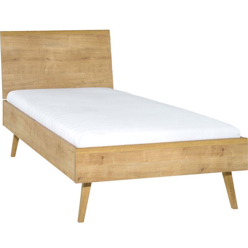 Nature Single Bed XL with Flat Headboard-