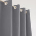 Nest Chevron Ultra Blockout Eyelet Unlined Curtain - Charcoal-Curtains
