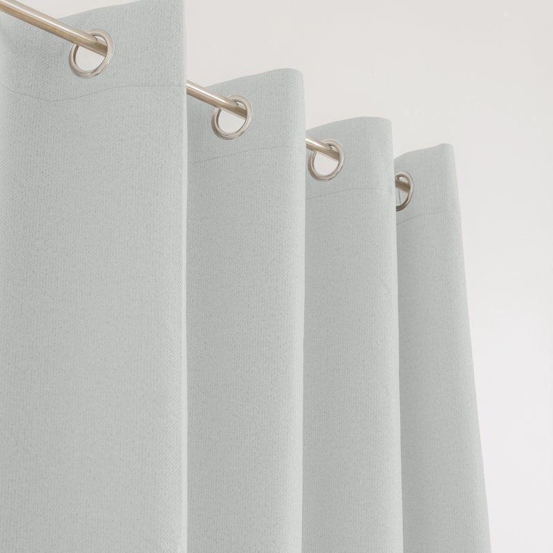 Nest Chevron Ultra Blockout Eyelet Unlined Curtain Ivory-Curtains