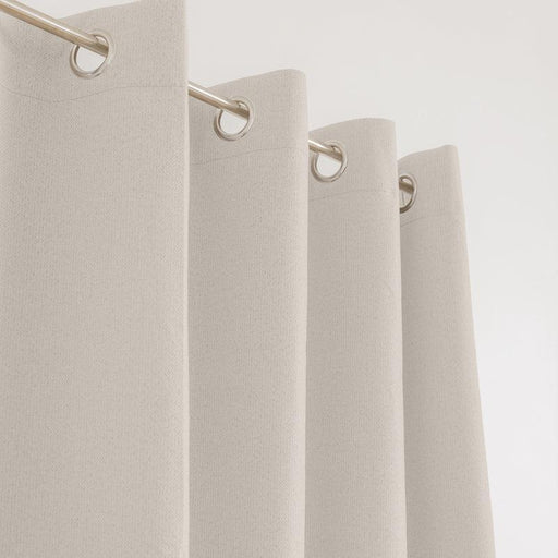 Nest Chevron Ultra Blockout Eyelet Unlined Curtain - Ivory-Curtains