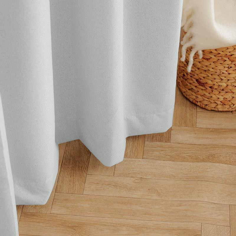 Nest Chevron Ultra Blockout Eyelet Unlined Curtain Ivory-Curtains