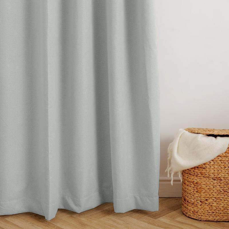 Nest Chevron Ultra Blockout Eyelet Unlined Curtain Ivory-Curtains