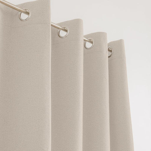 Nest Chevron Ultra Blockout Eyelet Unlined Curtain - Natural-Curtains