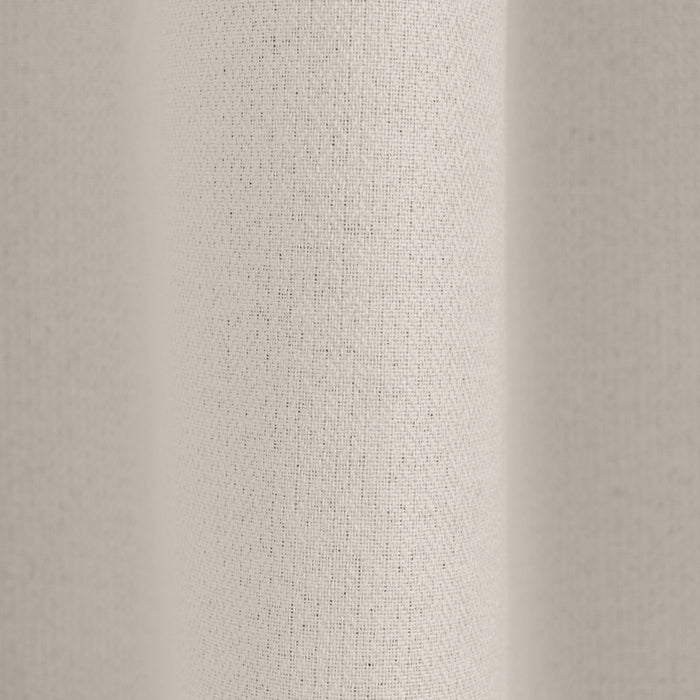 Nest Chevron Ultra Blockout Taped Unlined Curtain - Ivory-Curtains