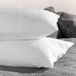 Nest Classic Embossed Pillowcase Standard Pair White