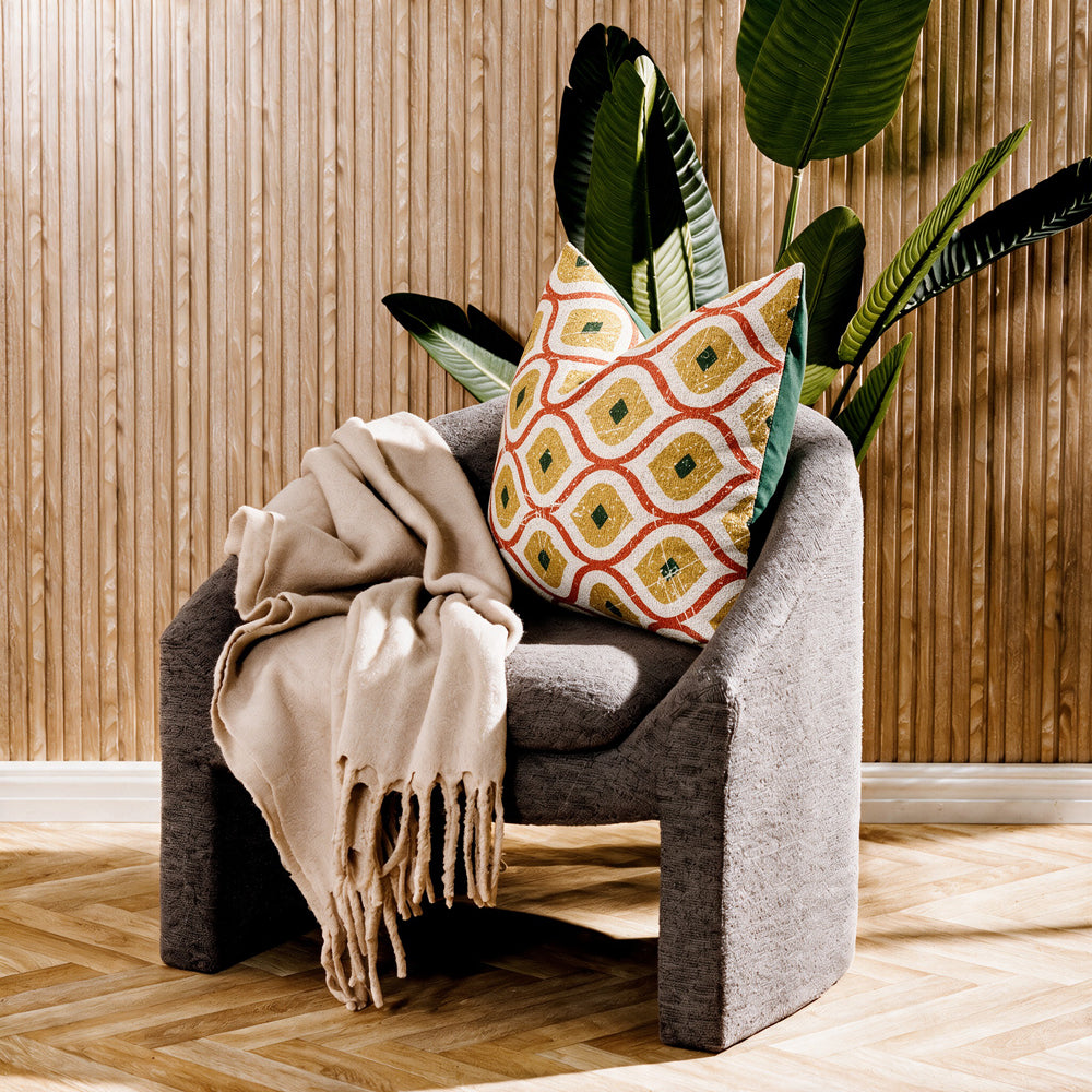 Nest Collection Natural Grid Printed Scatter-Scatters