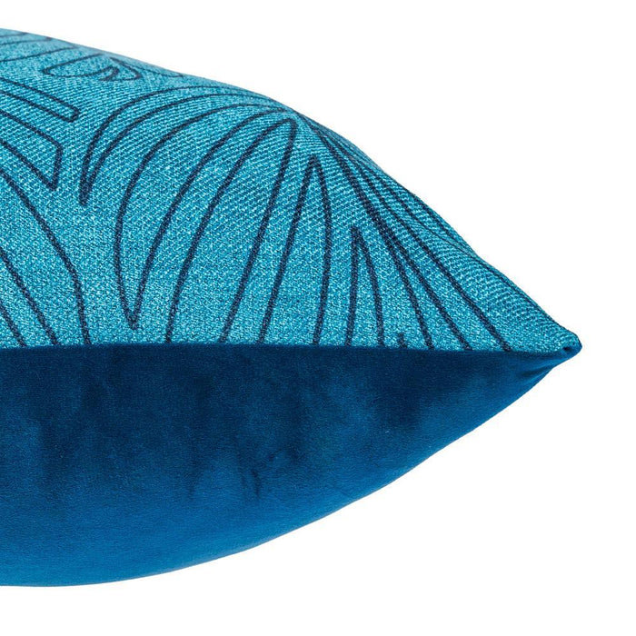Nest Collection Teal Leaves Printed Scatter-Scatters