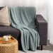 Nest Cotton Blend Fine Crochet Throw Duck Egg-Blankets & Throws