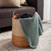 Nest Cotton Blend Fine Crochet Throw Duck Egg-Blankets & Throws