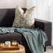 Nest Cotton Blend Fine Crochet Throw Duck Egg-Blankets & Throws