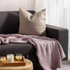 Nest Cotton Blend Knit Stitch Throw Mauve