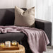 Nest Cotton Blend Knit Stitch Throw Mauve-Blankets & Throws